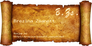 Brezina Zsanett névjegykártya